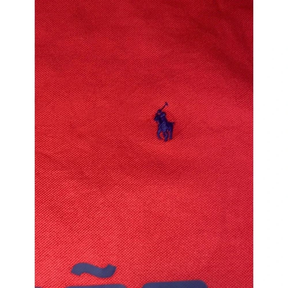 Polo Ralph Lauren Men 2XL Red Espana Spain Graphic Polo Shirt Classic Fit ESP 24